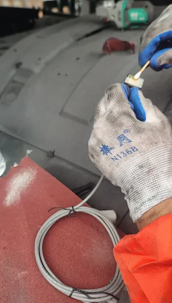 Preparing the sensor connector and harness