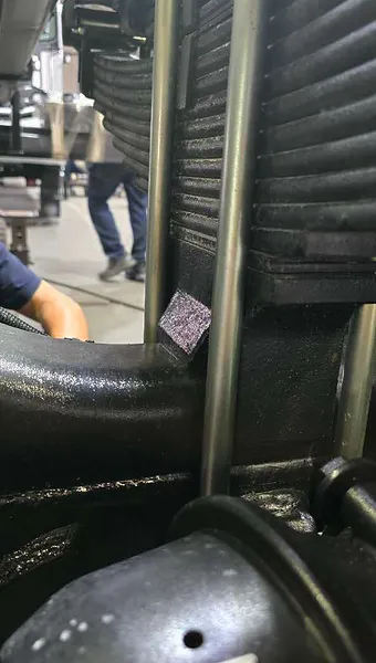 Rear axle sensor installation detail
