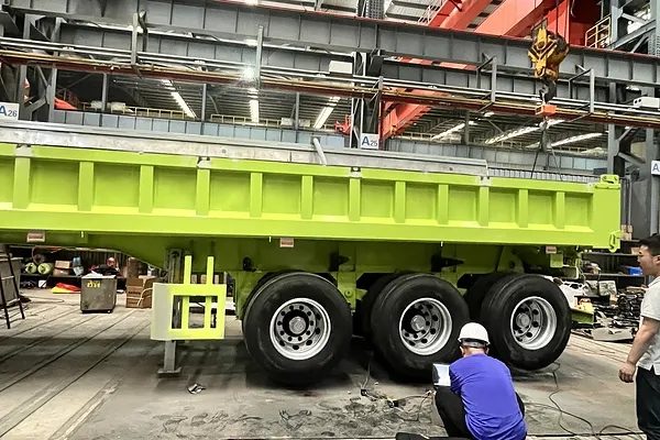 Trailer build line during sensor fitment